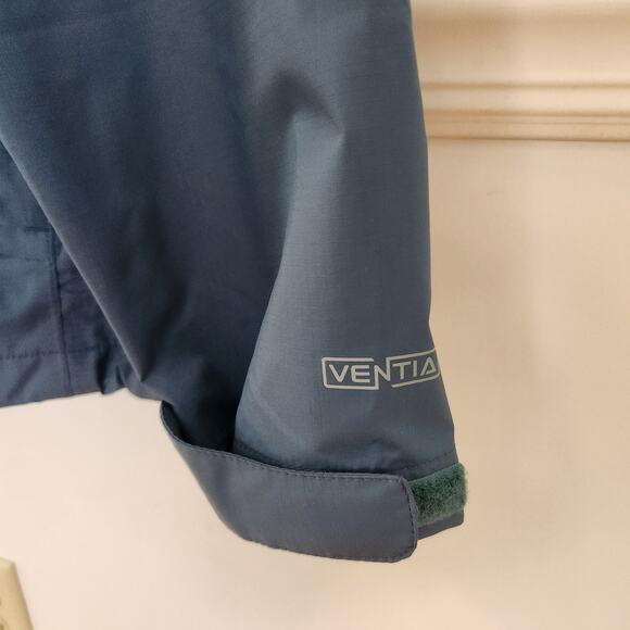 FLAW Outdoor Research Apollo Jacket XL Womens Rain Hooded Full Zip Blue Green - Picture 3 of 16